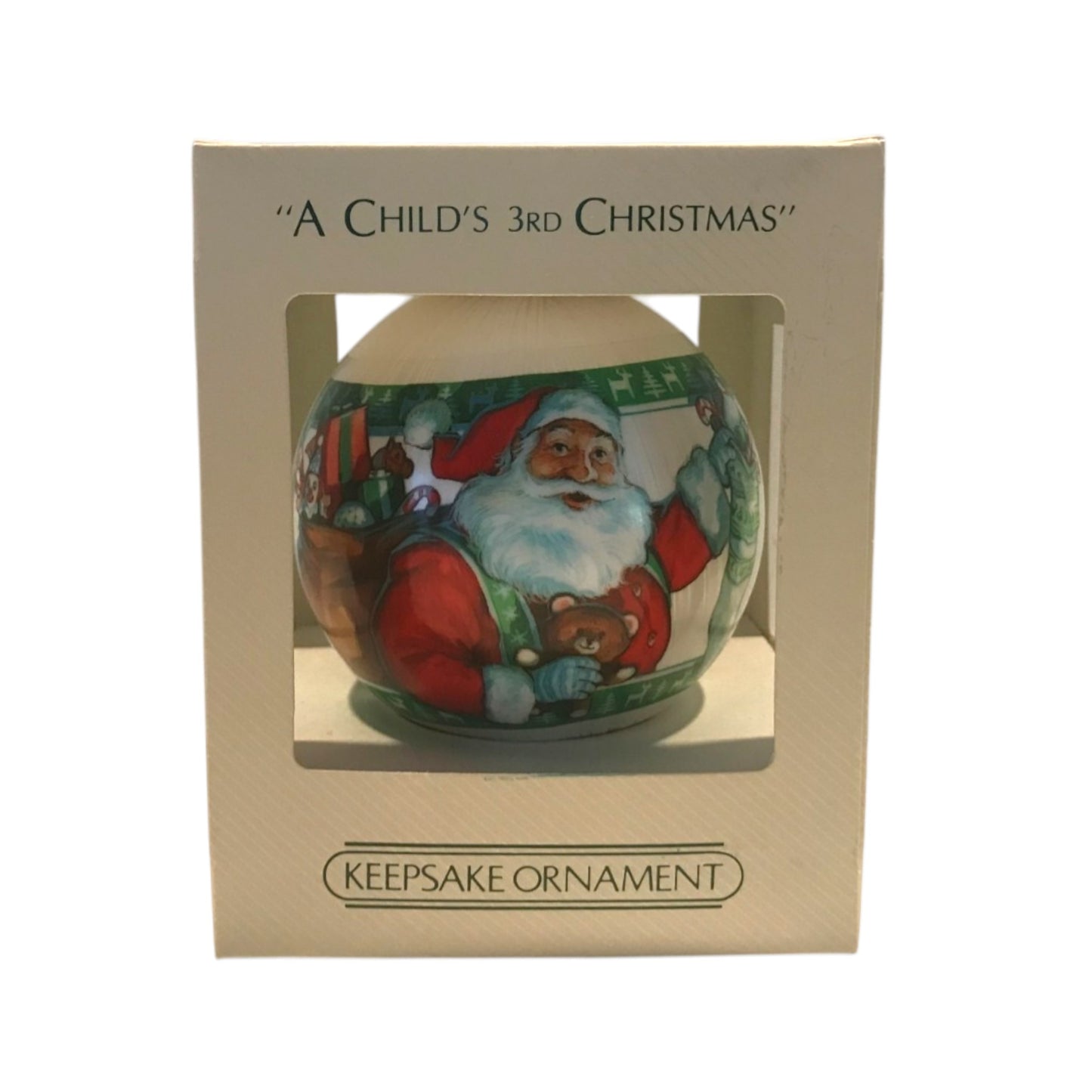 1983 A Child's 3rd Christmas (Ball) Hallmark Ornament QX226-9 Image4