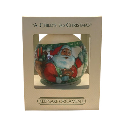 1983 A Child's 3rd Christmas (Ball) Hallmark Ornament QX226-9 Image4