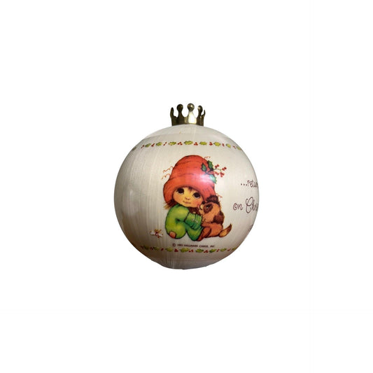 1983 Christmas Joy (Glass Ball) Hallmark Ornament QX216-9 Image1