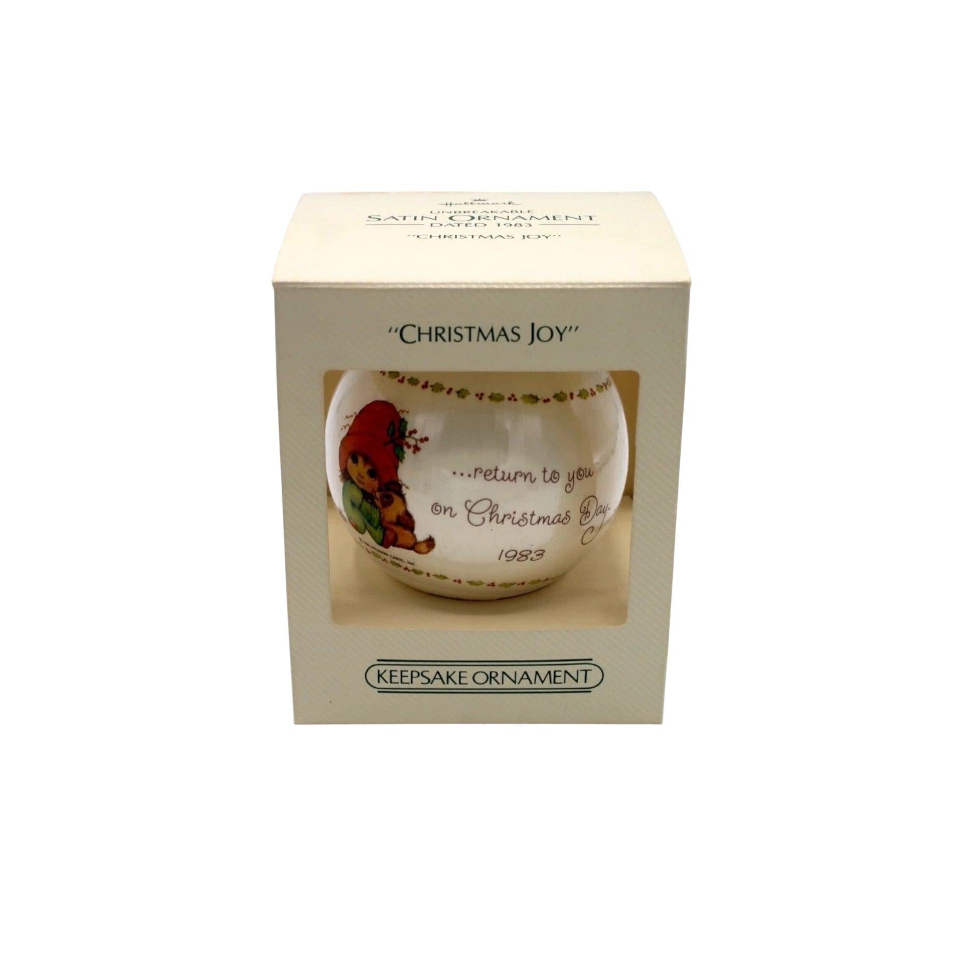 1983 Christmas Joy (Glass Ball) Hallmark Ornament QX216-9 Image2