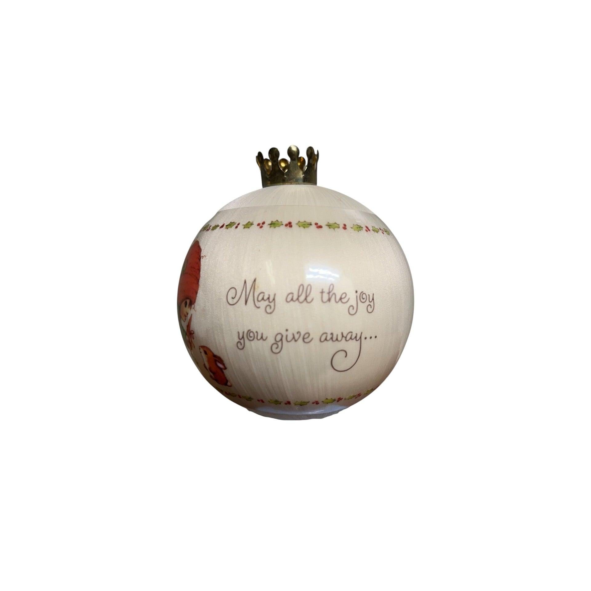 1983 Christmas Joy (Glass Ball) Hallmark Ornament QX216-9 Image3