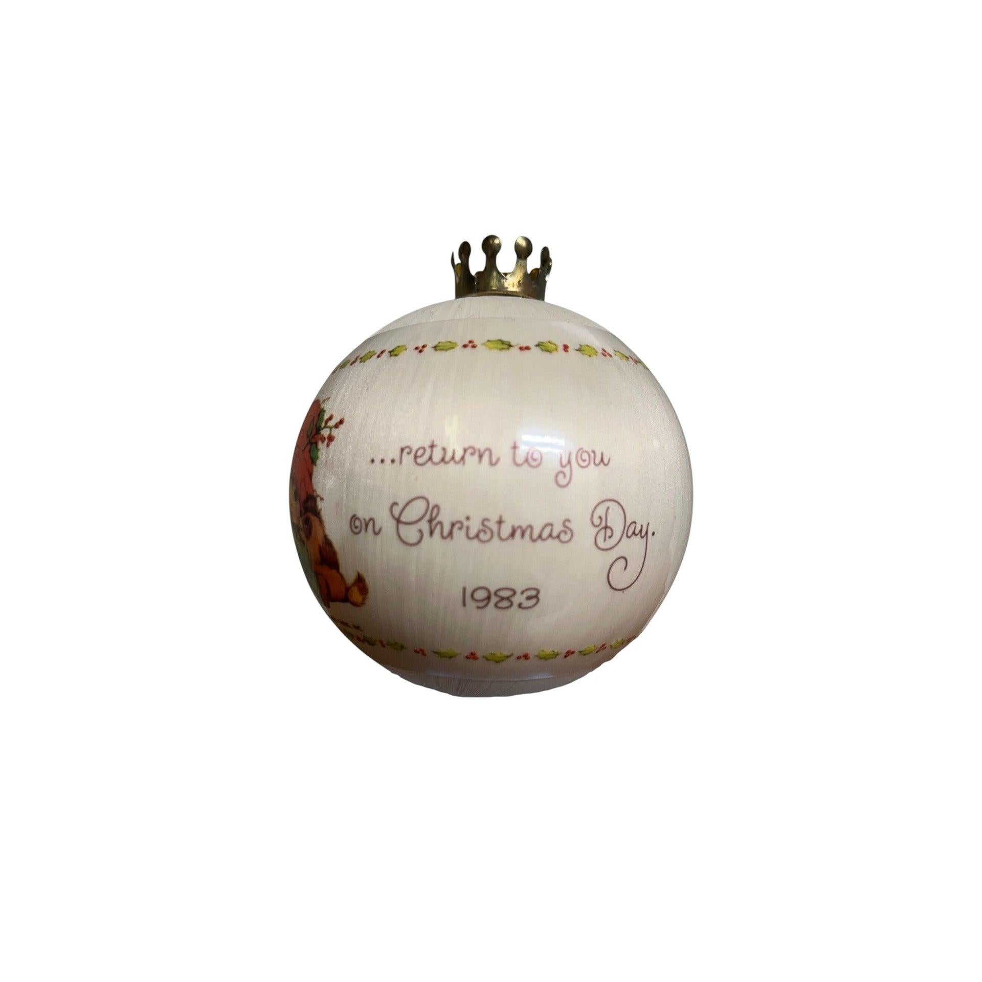 1983 Christmas Joy (Glass Ball) Hallmark Ornament QX216-9 Image5