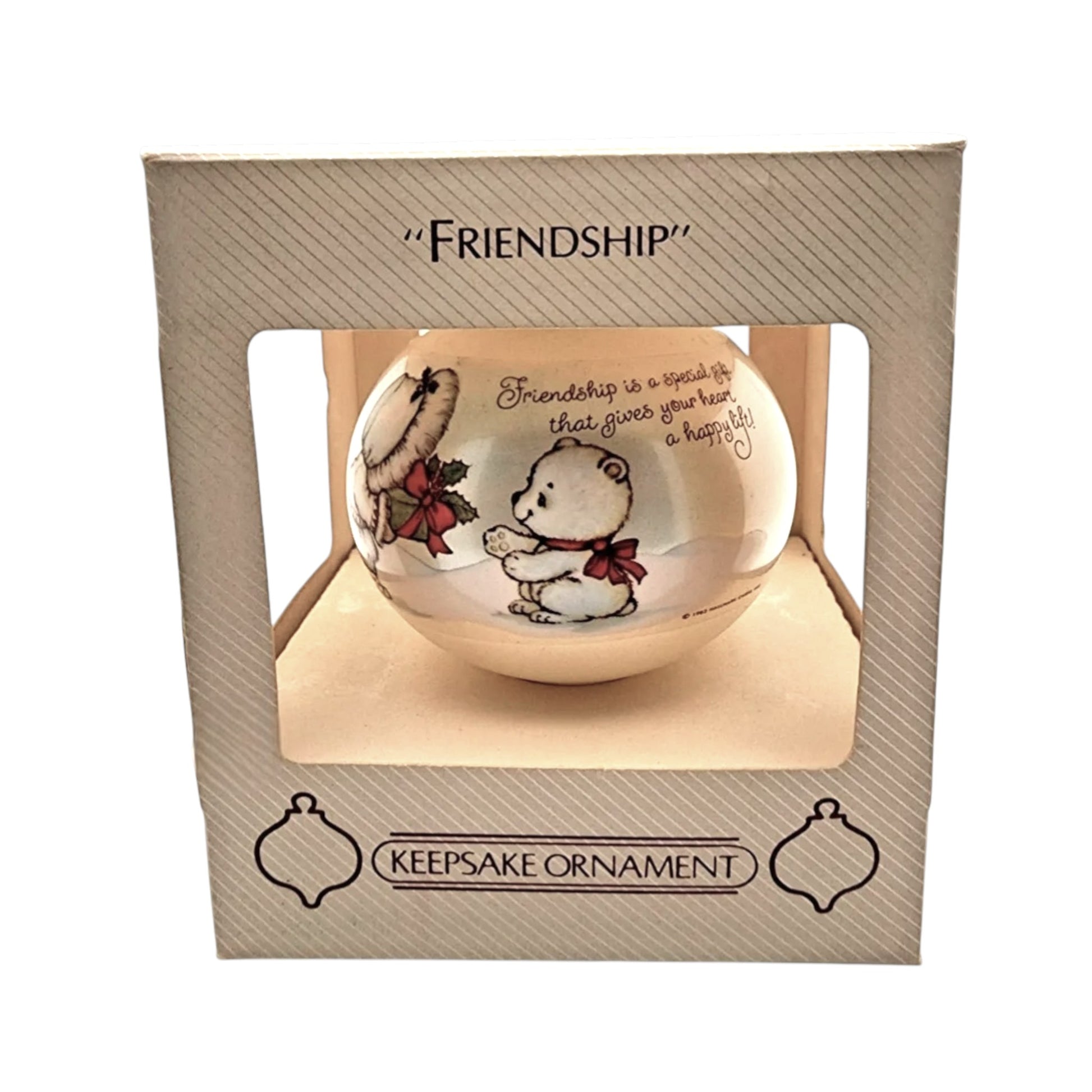 1983 Friendship (Ball) Hallmark Ornament QX207-7 Image2