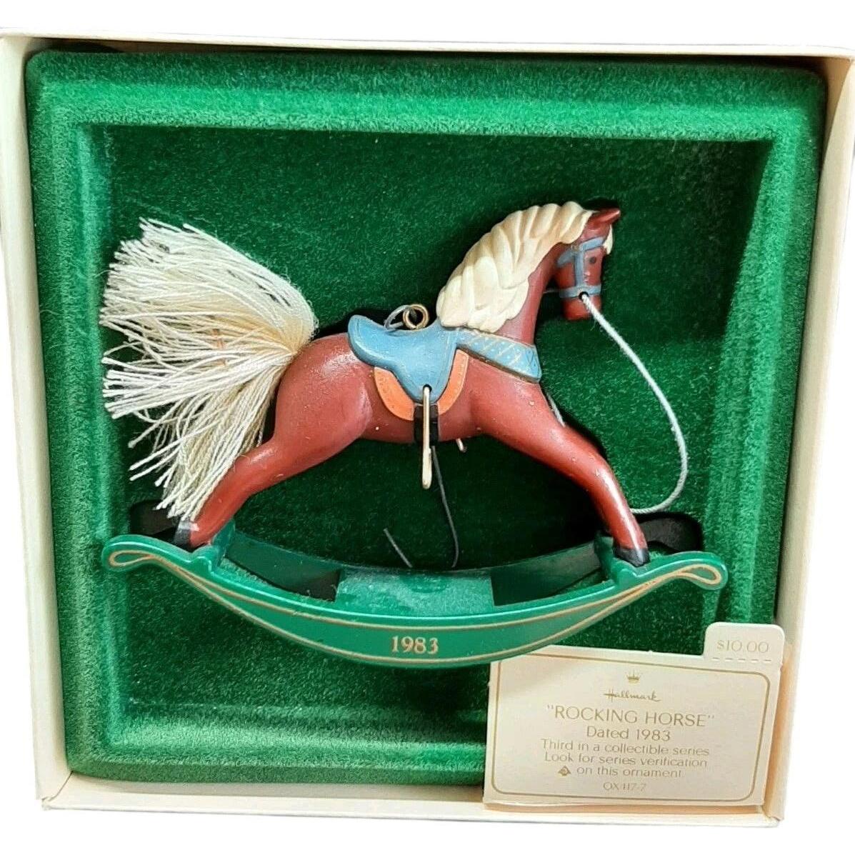1983 Russet Hallmark Ornament (Rocking Horse) QX4177