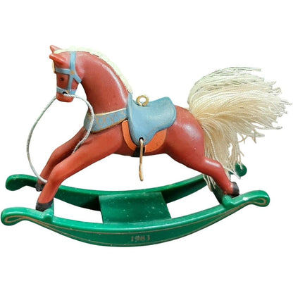 1983 Russet Hallmark Ornament (Rocking Horse) QX4177