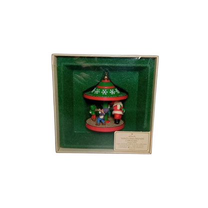 1983 Santa and Friends Carousel Hallmark Ornament (Carousel) QX4019 Image2