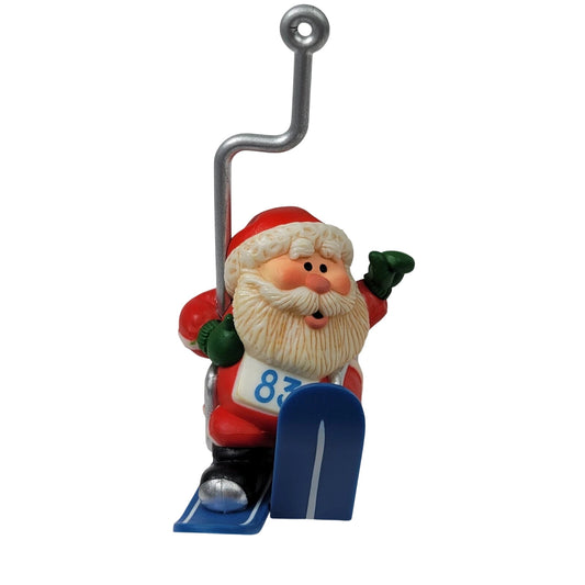1983 Santa Ski Lift Hallmark Ornament (Santa Claus) QX4187 Image1