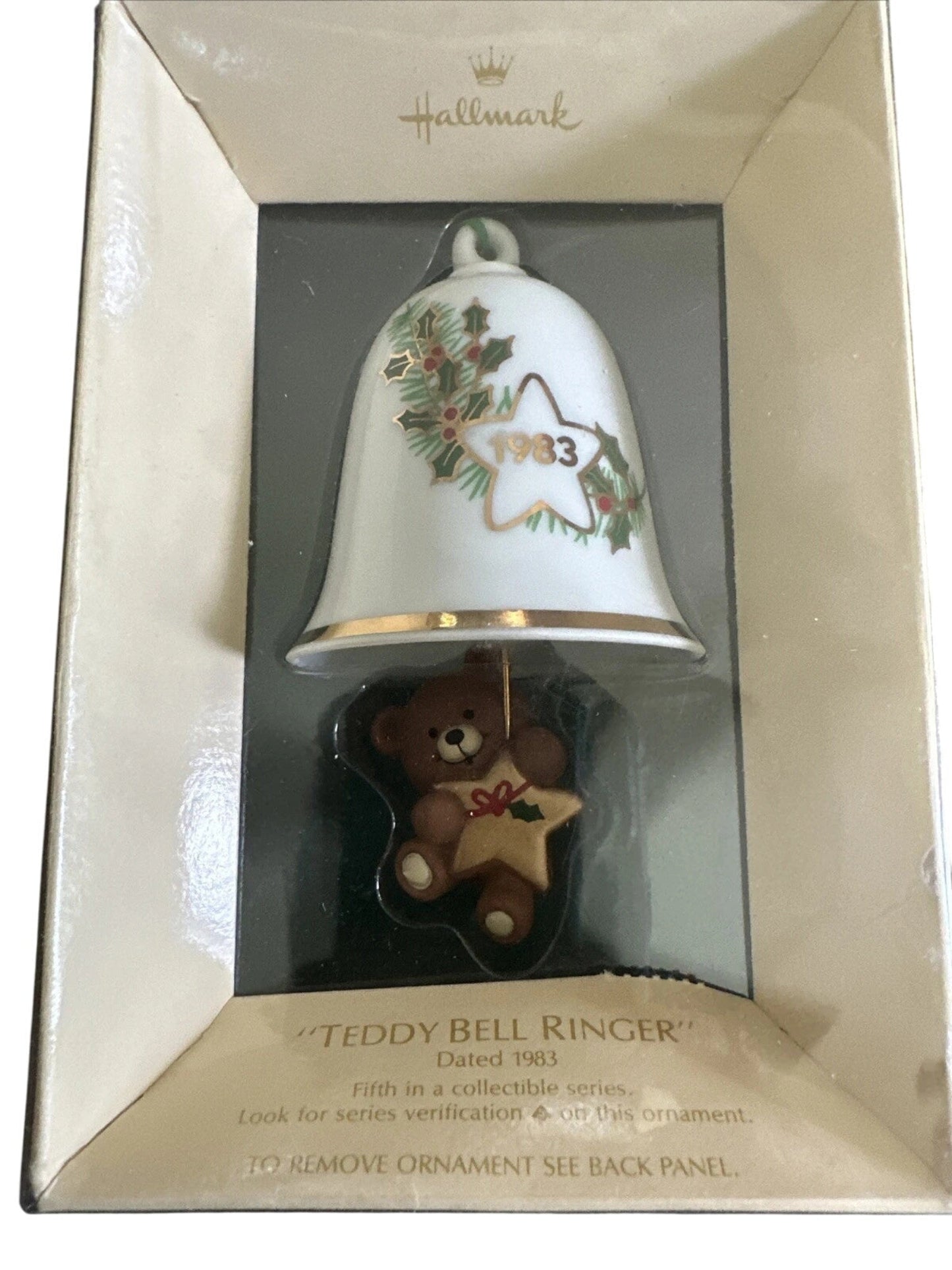 1983 Teddy Bell Ringer Hallmark Ornament (Teddy Bear) QX4039
