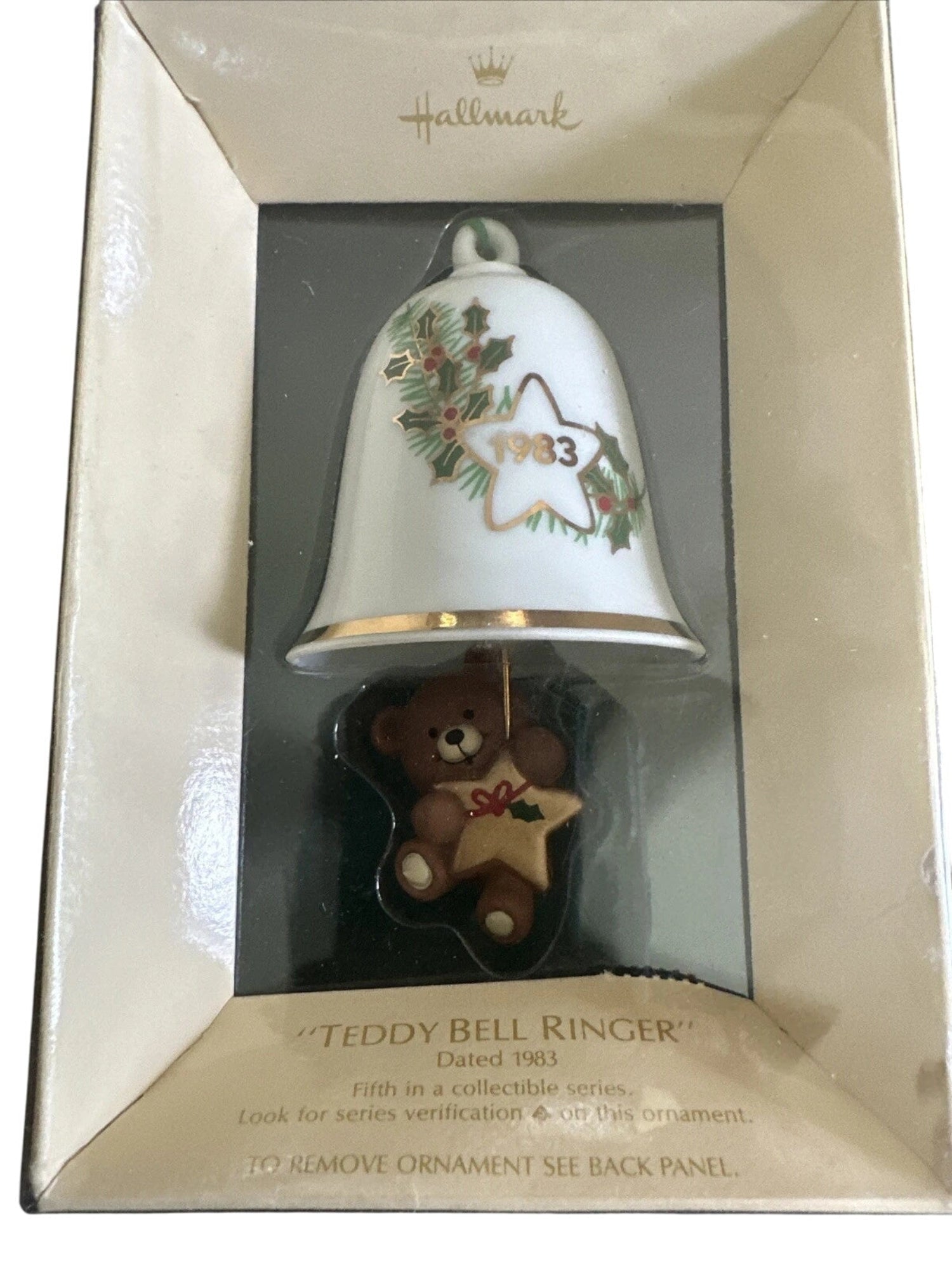 1983 Teddy Bell Ringer Hallmark Ornament (Teddy Bear) QX4039