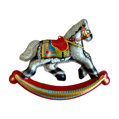 1983 TinRocking Horse Hallmark Ornament (Rocking Horse) QX4149 Image3