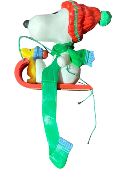 1984 Snoopy and Woodstock - Stocking Hanger Hallmark Ornament (Peanuts) QSH8163