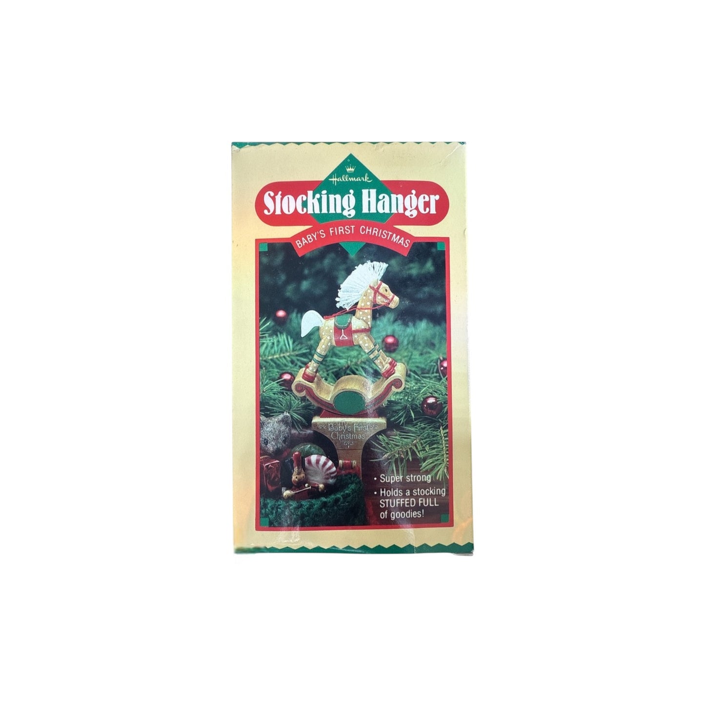 1984 Baby’s First Christmas - Stocking Hanger (Rocking Horse) Hallmark Ornament QSH812-1 Image2