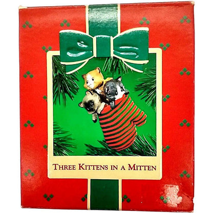 1984 Three Kittens in a Mitten Hallmark Ornament (Kitten) QX4311
