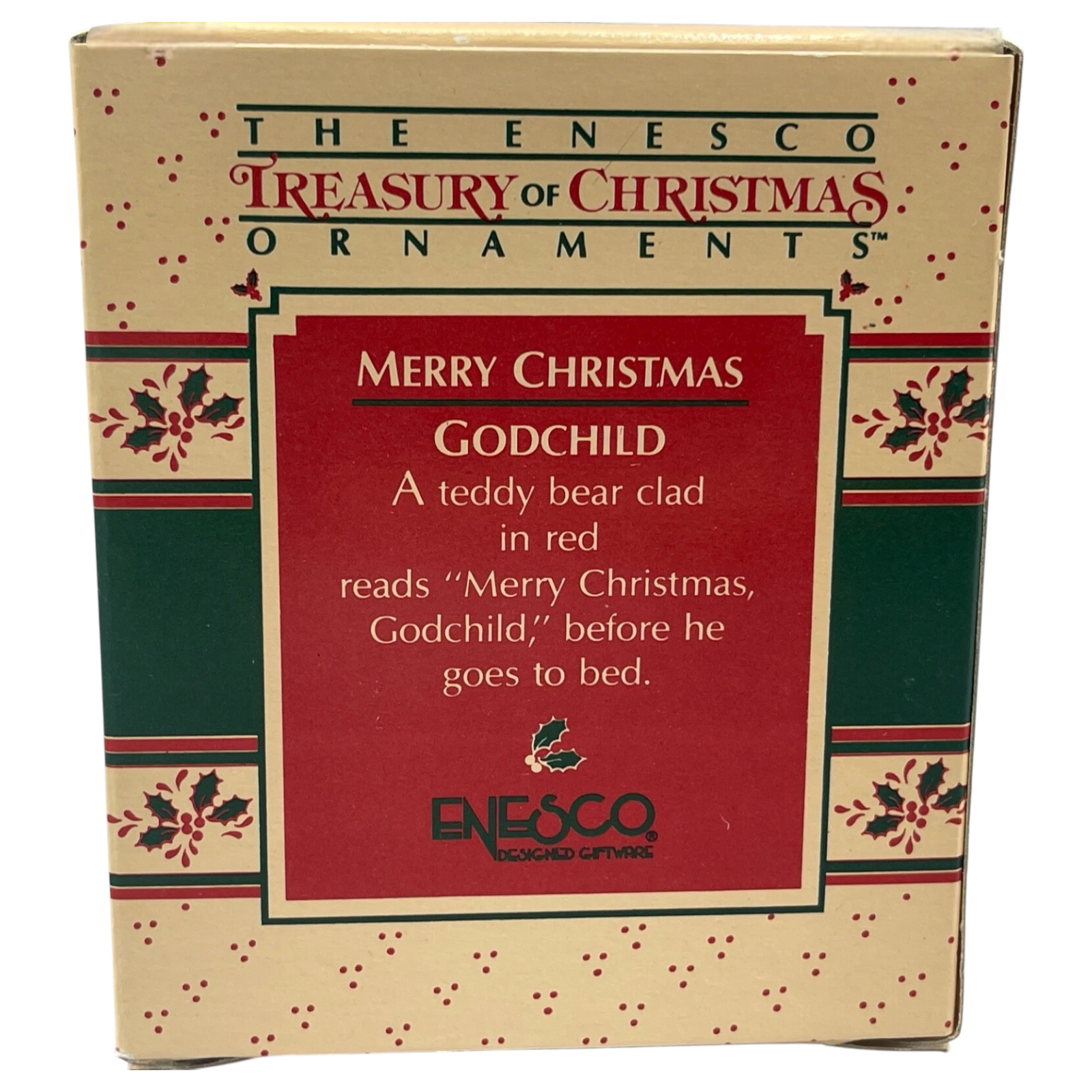 1985 Merry Christmas - Godchild Enesco Ornament (Enesco) 55832