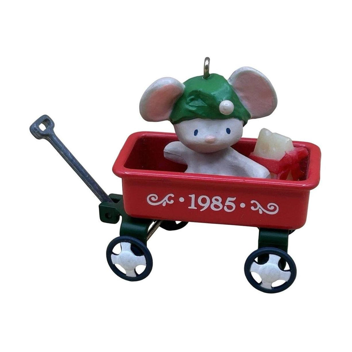 Hallmark Mouse 1985 Mouse Wagon Hallmark Ornament (Mouse) QX4762 – Already Christmas