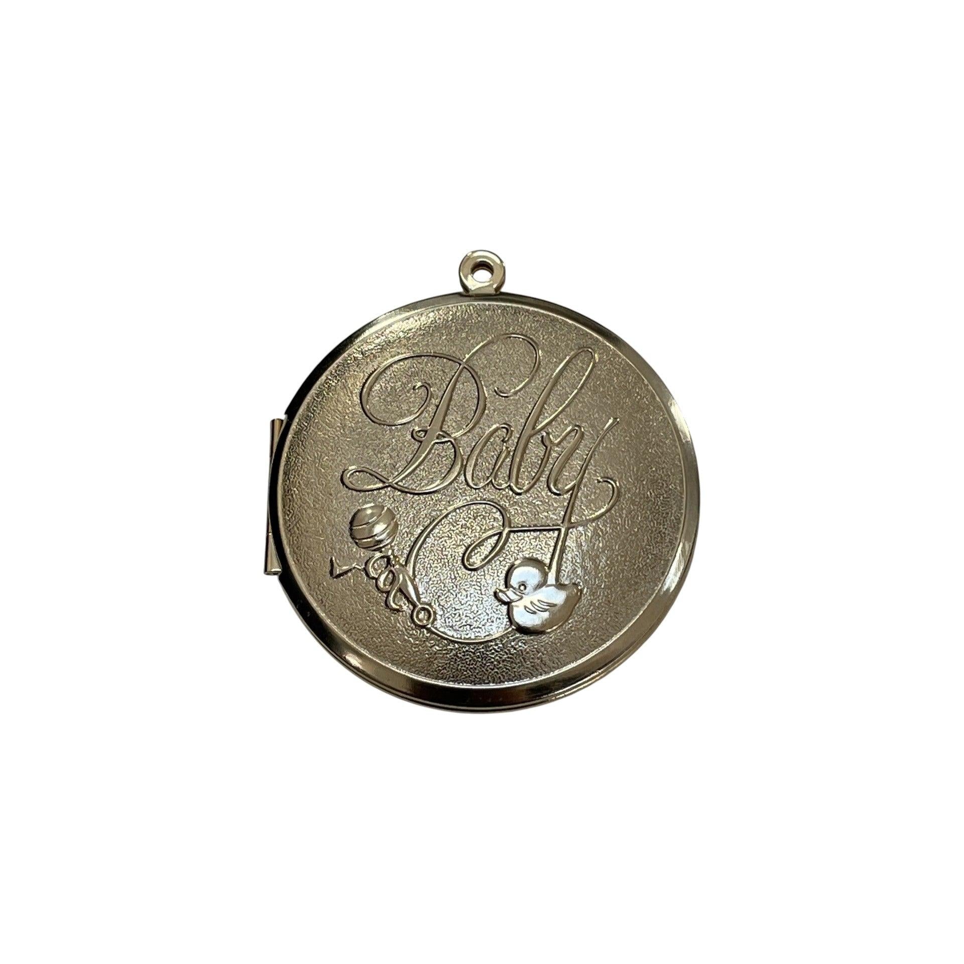 1985 Baby Photo Locket (Photo Holder) Hallmark Ornament QX4012 Image1