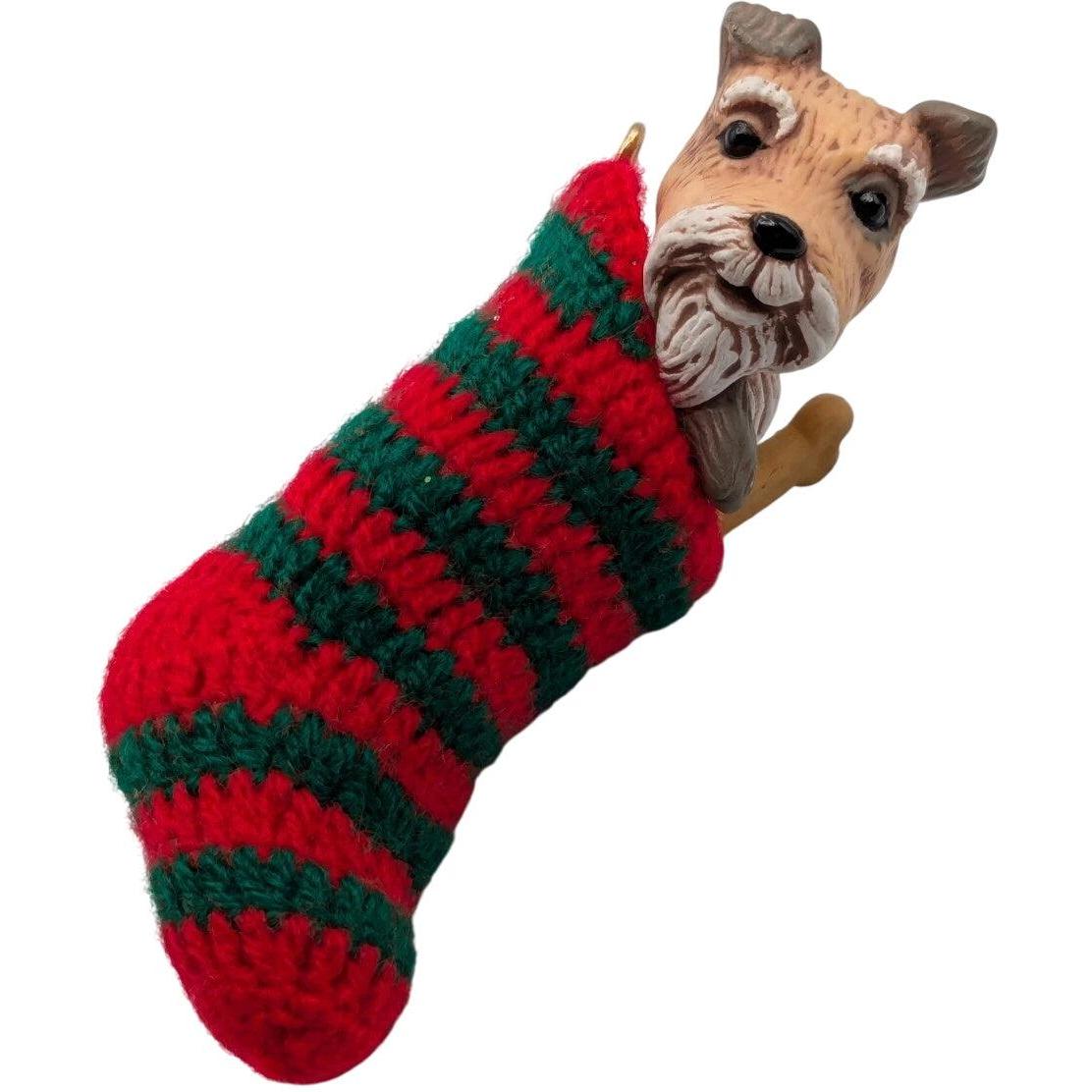 1985 Doggy In a Stocking Hallmark Ornament (Puppy) QX4742