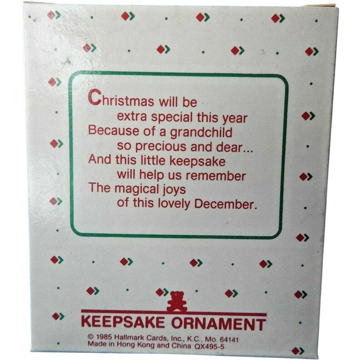 1985 GrandChild's First Christmas Hallmark Ornament (Baby's First Christmas) QX4955