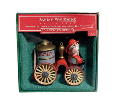 1985 Santa's Fire Engine Hallmark Ornament (Here Comes Santa) QX4965