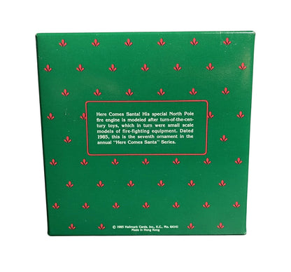 1985 Santa's Fire Engine Hallmark Ornament (Here Comes Santa) QX4965