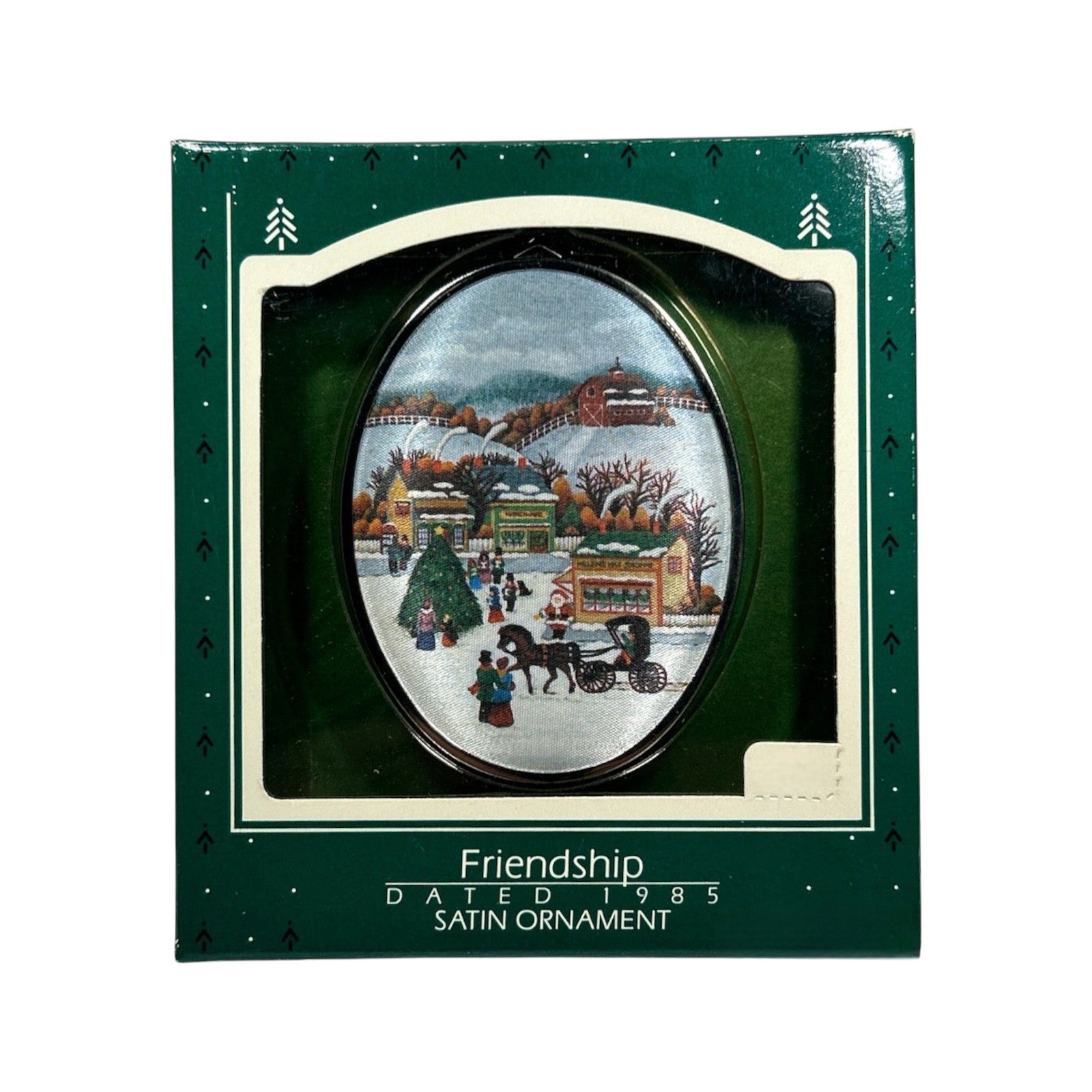 1985 Satin Ornament (Friendship) Hallmark Ornament QX378-5 Image2