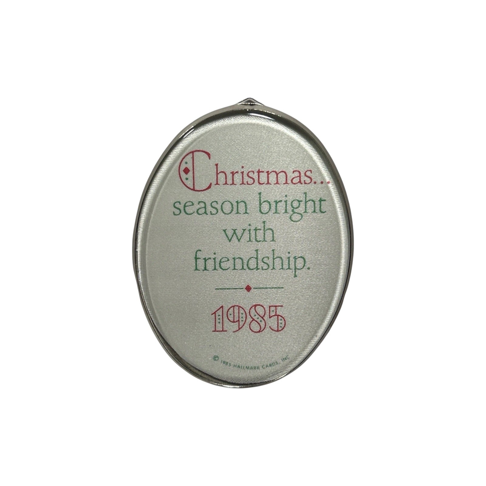 1985 Satin Ornament (Friendship) Hallmark Ornament QX378-5 Image4
