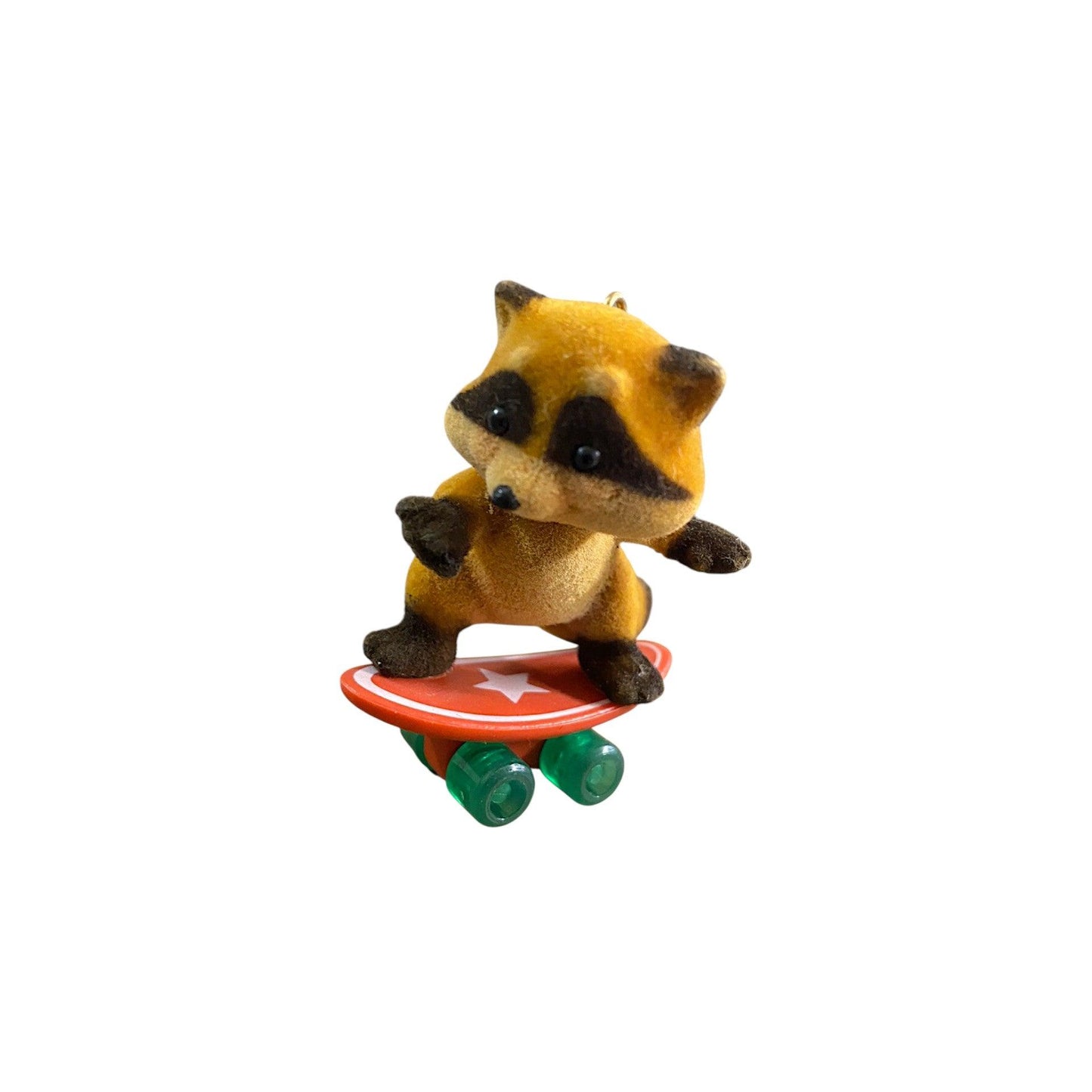 1985 Skateboard Raccoon Hallmark Ornament (Animal) QX4732 Image1