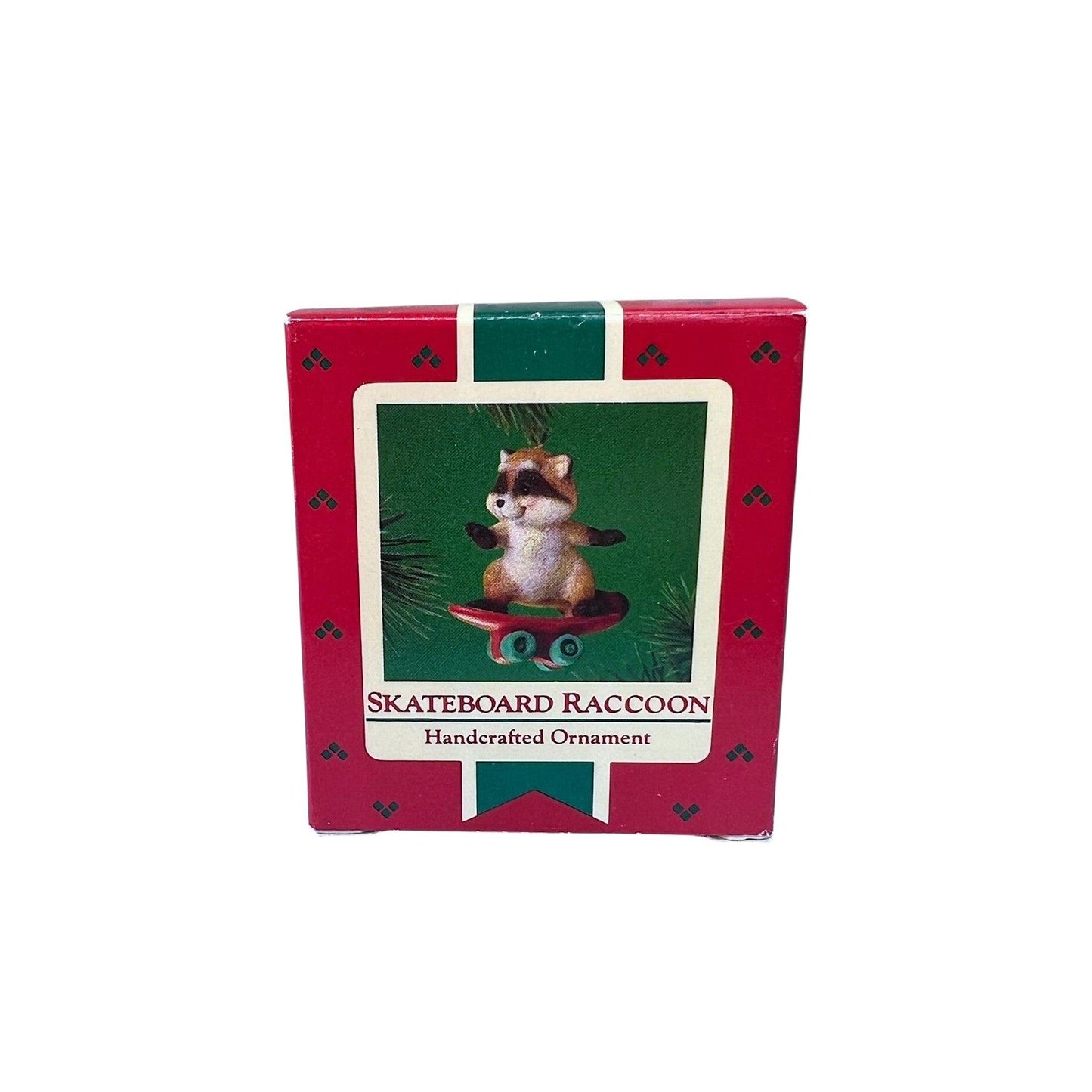 1985 Skateboard Raccoon Hallmark Ornament (Animal) QX4732 Image2