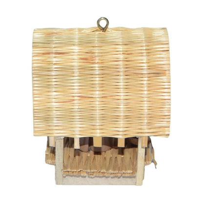 1985 Wood and Woven straw Hallmark Ornament (Miniature Creche) QX4825 Image3