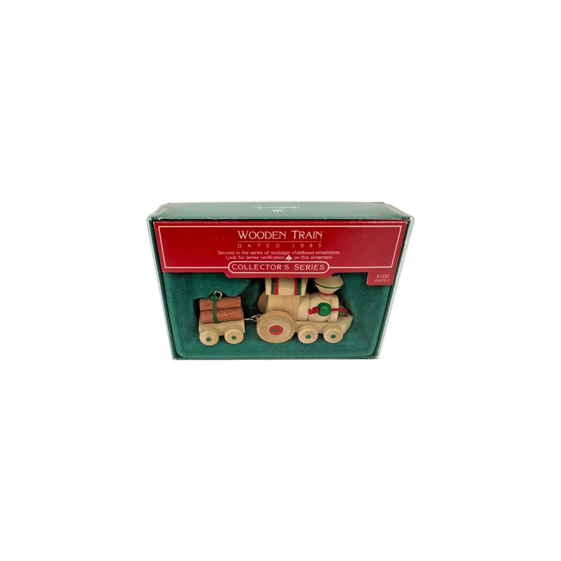 1985 Wooden Train Hallmark Ornament (Nostalgic Childhood) QX4722 Image2