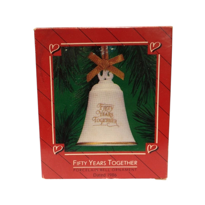 1986 Fifty Years Together Hallmark Ornament (Bell) QX4006