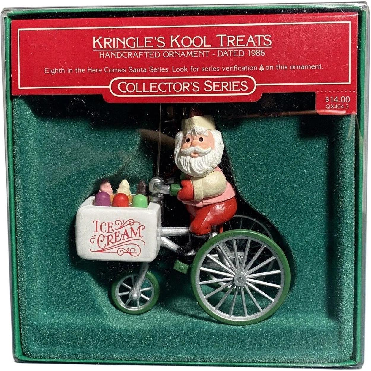 1986 Kringle's Kool Treats Hallmark Ornament (Here Comes Santa) QX4043
