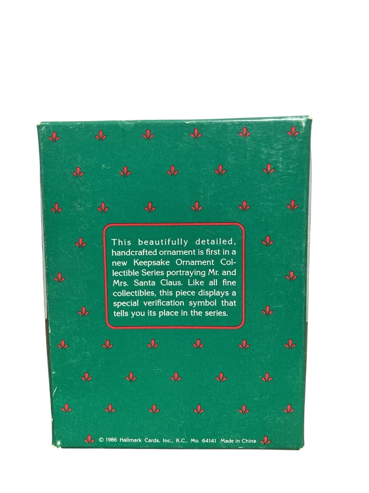 1986 Merry Mistletoe Time Hallmark Ornament (Mr. And Mrs. Claus) QX4026