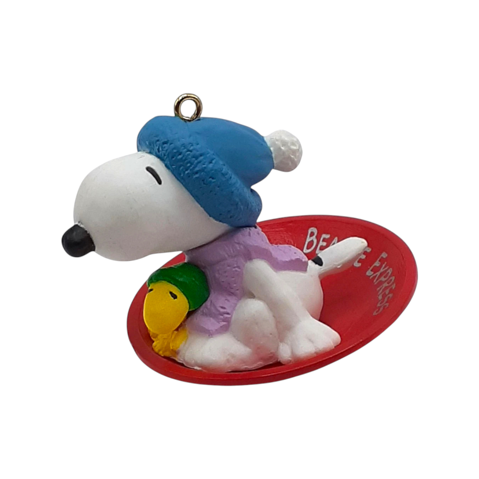 1986 Snoopy and Woodstock Hallmark Ornament (Sled) Hallmark Ornament (Peanuts) QX4383