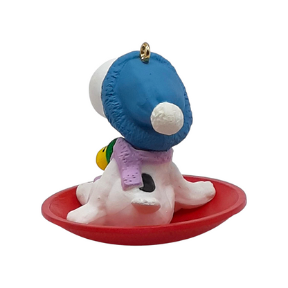 1986 Snoopy and Woodstock Hallmark Ornament (Sled) Hallmark Ornament (Peanuts) QX4383