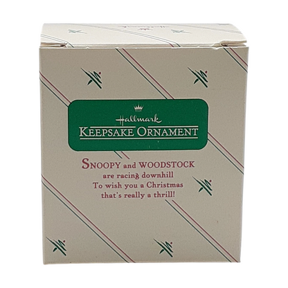 1986 Snoopy and Woodstock Hallmark Ornament (Sled) Hallmark Ornament (Peanuts) QX4383
