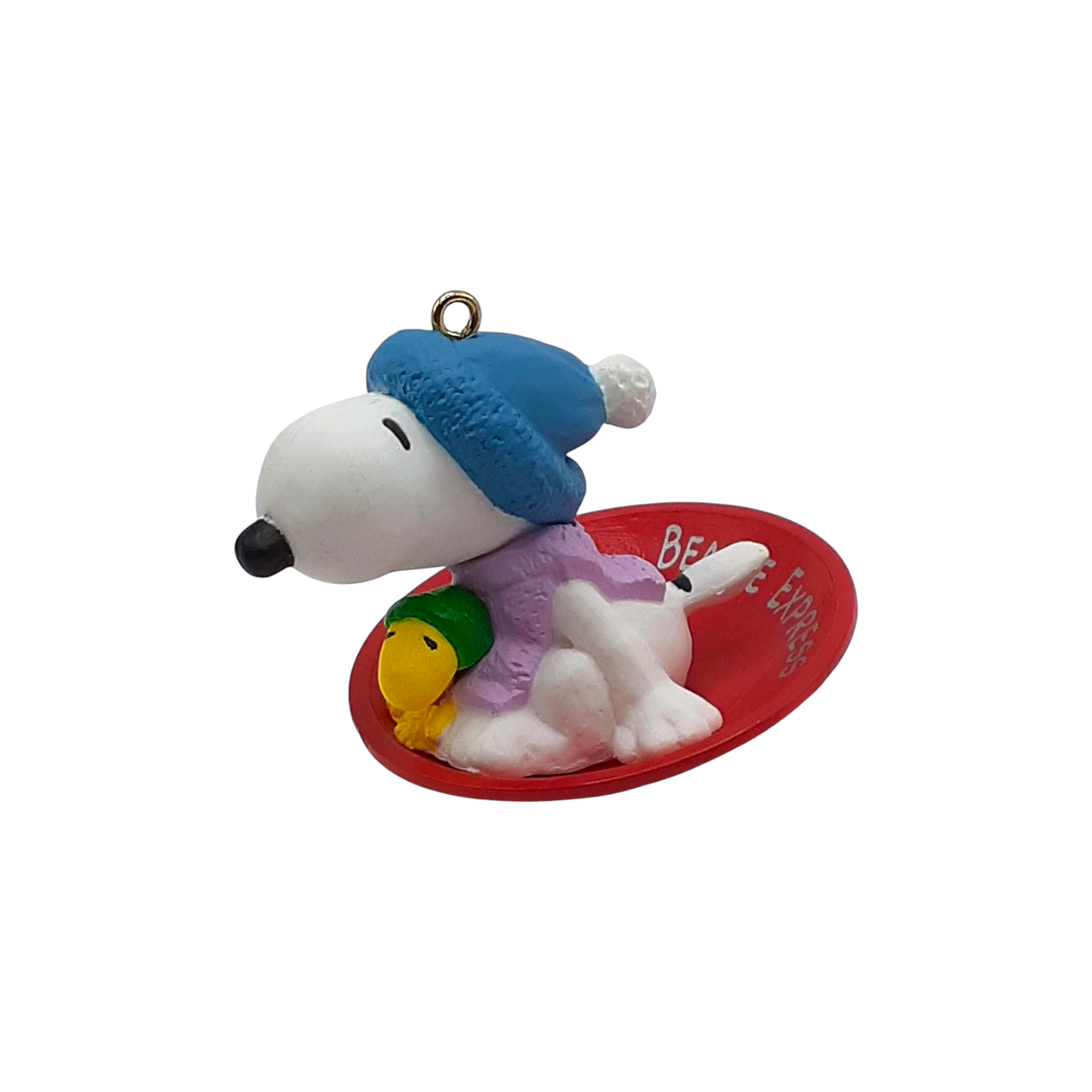1986 Snoopy and Woodstock Hallmark Ornament (Sled) Hallmark Ornament (Peanuts) QX4383