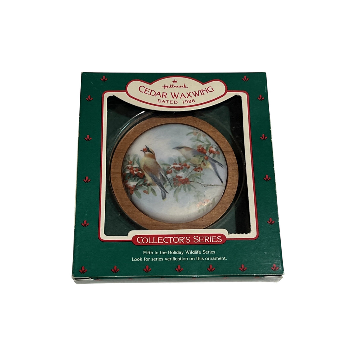 1986 Cedar Waxwing (Holiday Wildlife) Hallmark Ornament QX321-6 Image2