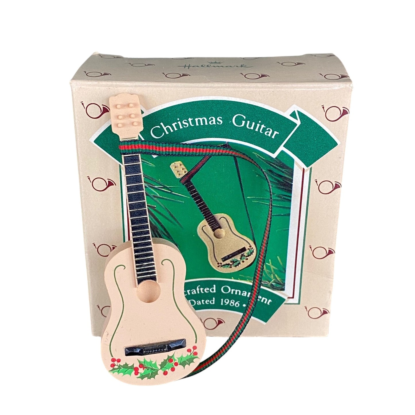 1986 Christmas Guitar Hallmark Ornament (Guitar) QX5126