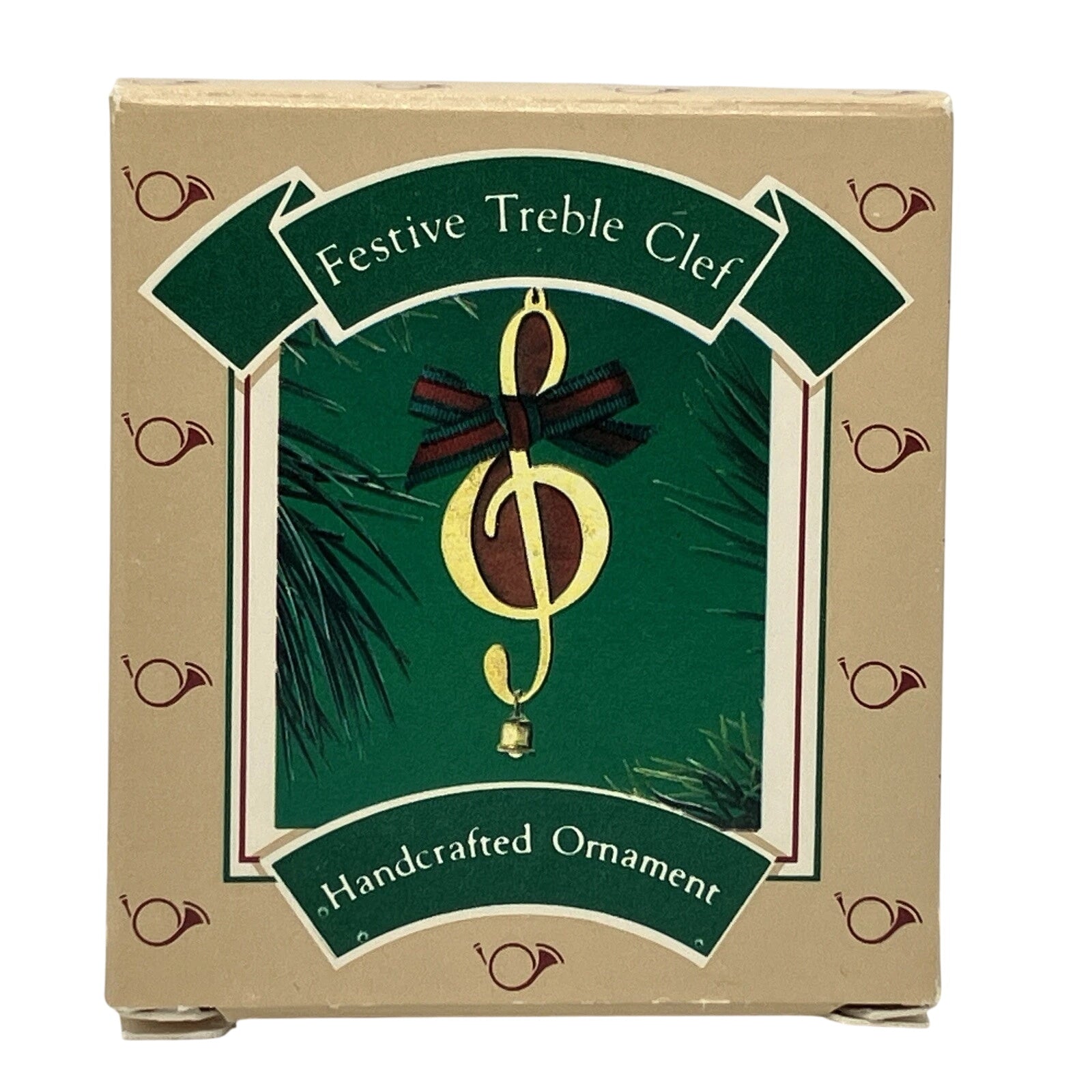 1986 Festive Treble Clef Hallmark Ornament (Music) QX5133