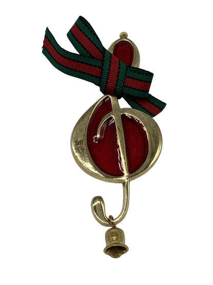 1986 Festive Treble Clef Hallmark Ornament (Music) QX5133