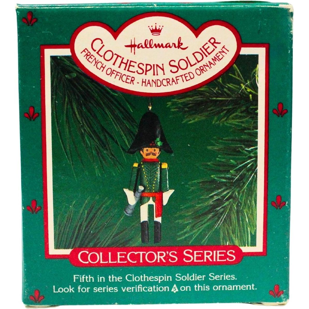 1986 French Hallmark Ornament (Clothespin Soldier) QX4063