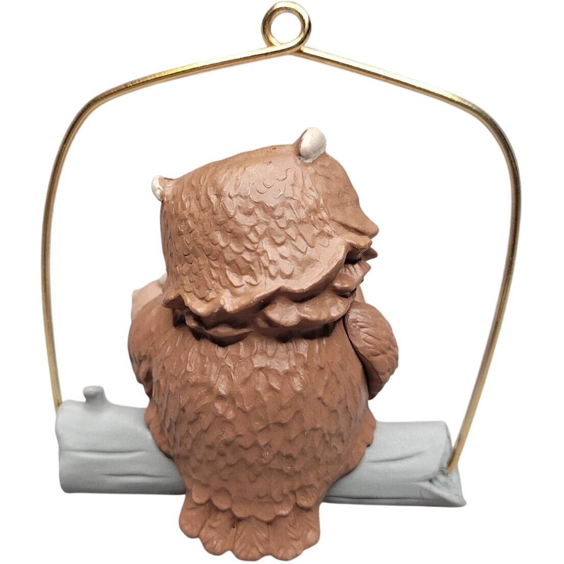 1986 Happy Christmas to Owl Hallmark Ornament (Bird) QX4183