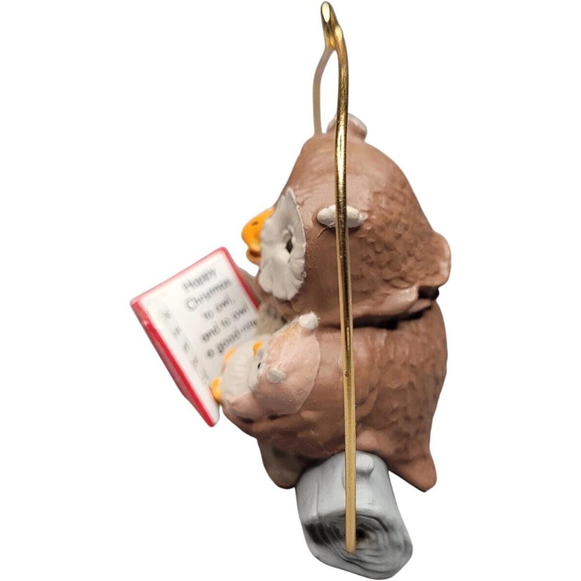 1986 Happy Christmas to Owl Hallmark Ornament (Bird) QX4183