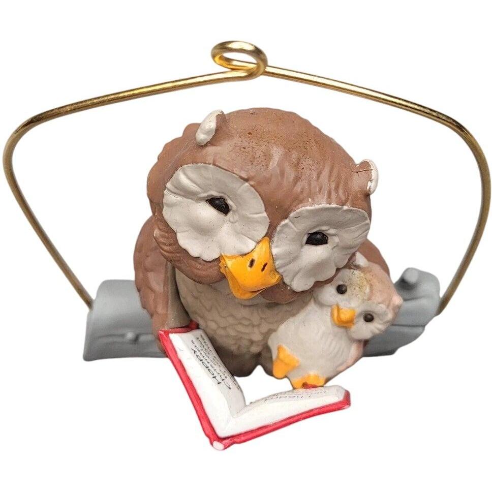 1986 Happy Christmas to Owl Hallmark Ornament (Bird) QX4183