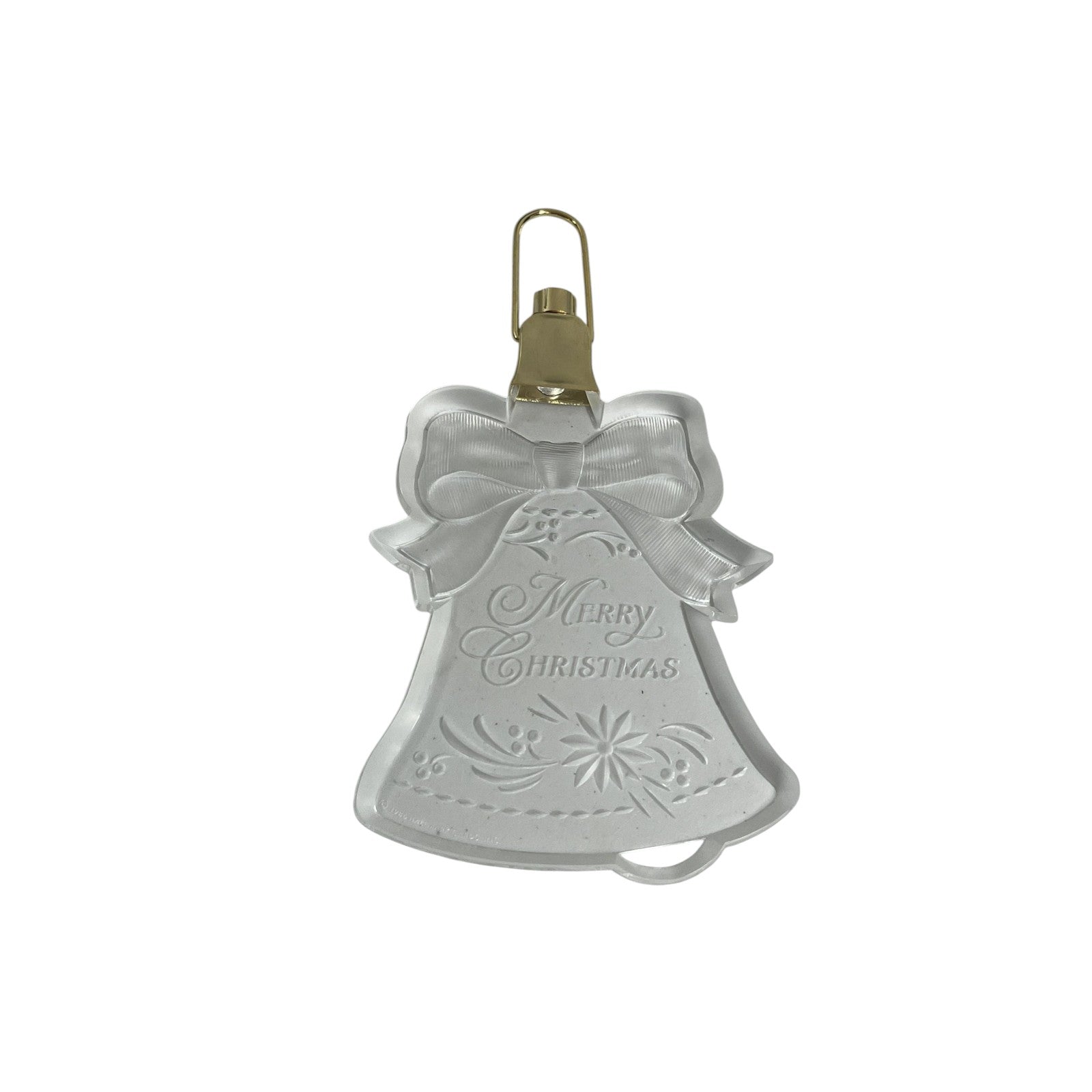 1986 Merry Christmas Bell (Acrylic) Hallmark Ornament QLX709-3 Image1