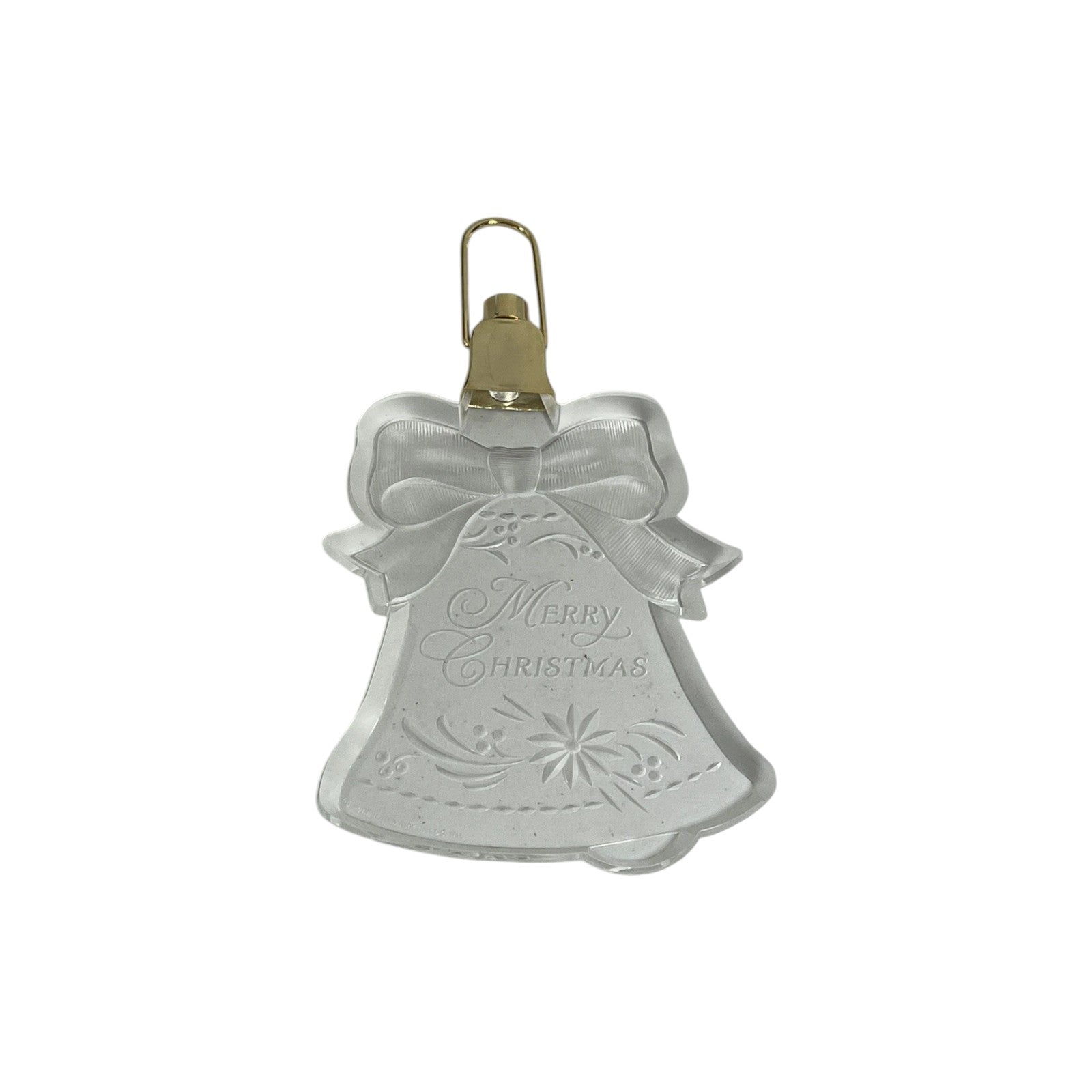 1986 Merry Christmas Bell (Acrylic) Hallmark Ornament QLX709-3 Image3