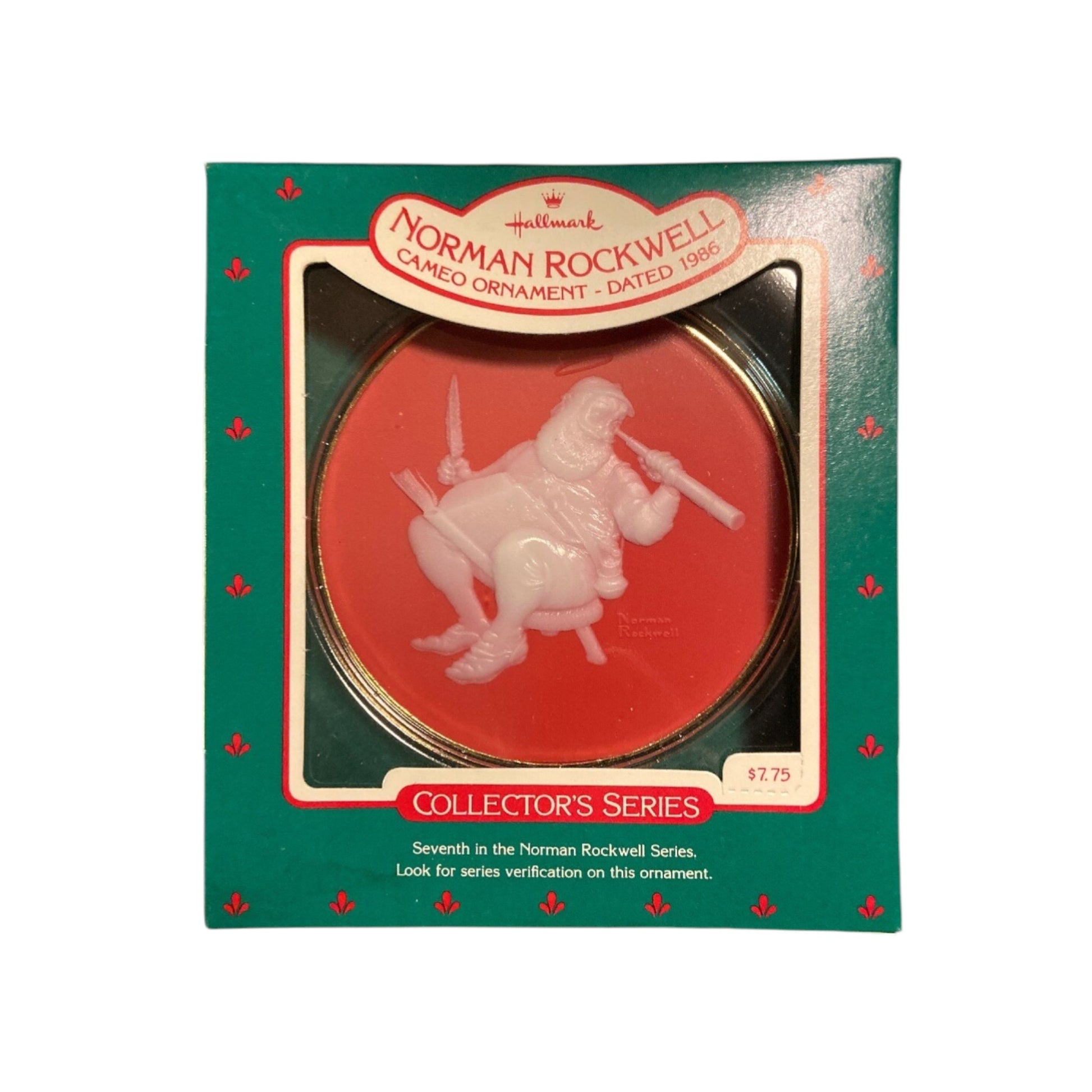 1986 Norman Rockwell (Cameo Ornament) Hallmark Ornament QX321-3 Image2