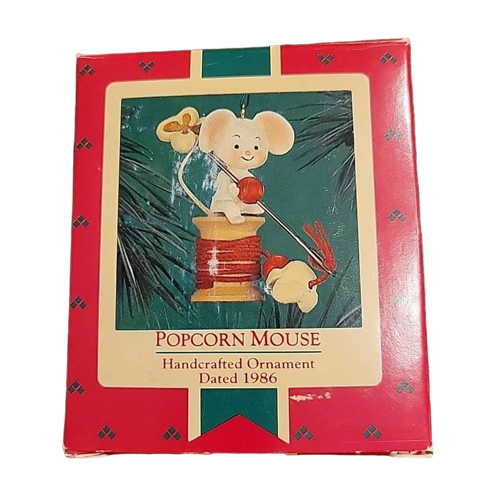 1986 Popcorn Mouse Hallmark Ornament (Mouse) QX4213 Image2