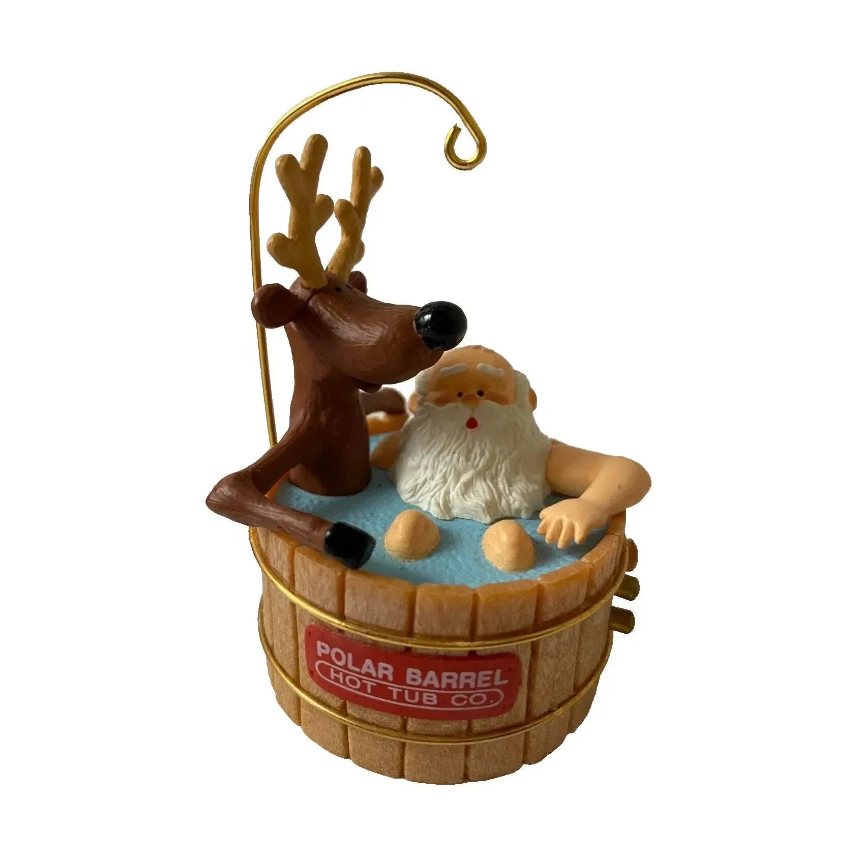 1986 Santa's Hot Tub Hallmark Ornament (Santa's Hot Tub) QX4263 Image1